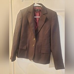 Anne Klein Chocolate Brown Blazer 0p